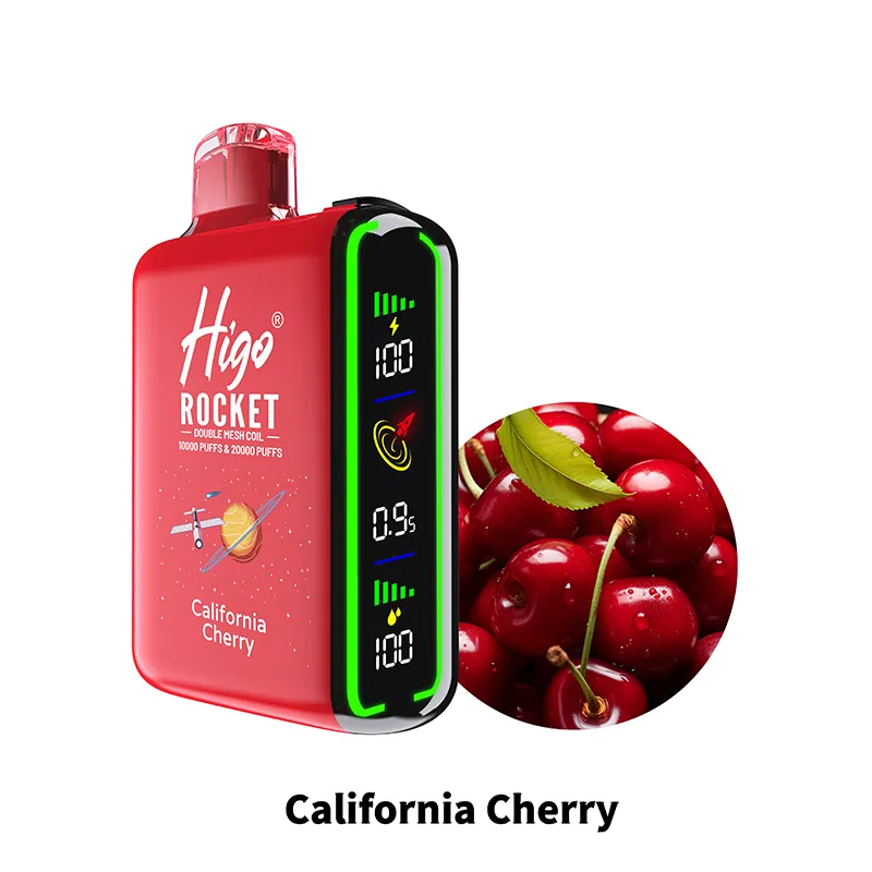 Authentique Higo Rocket 20000 Puffs Disposable E-cigarettes 20k Puff Reccharreable Vape Pods avec verrouillage à l'épreuve à l'épreuve Enfant 28 ml 18 saveurs 600mAh en stock