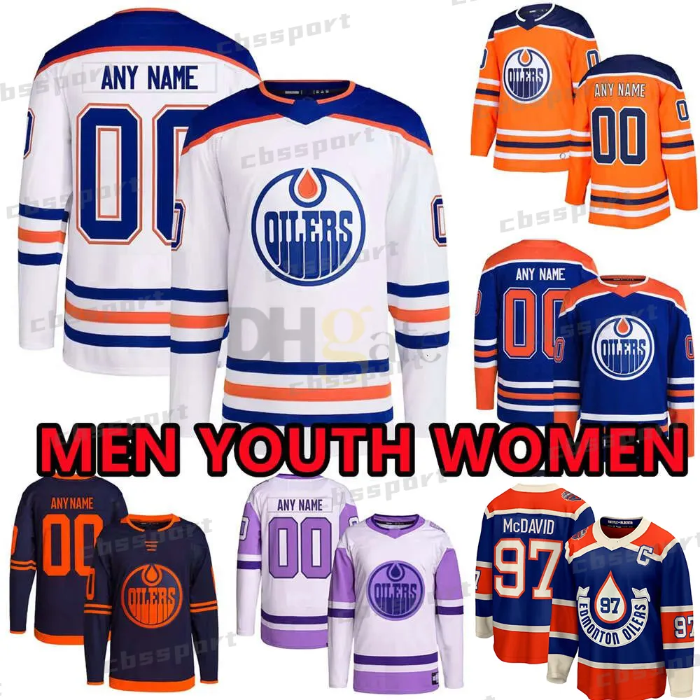 2024 Oilers Heritage Classic Jersey McDavid, Draisaitl, Grubbe