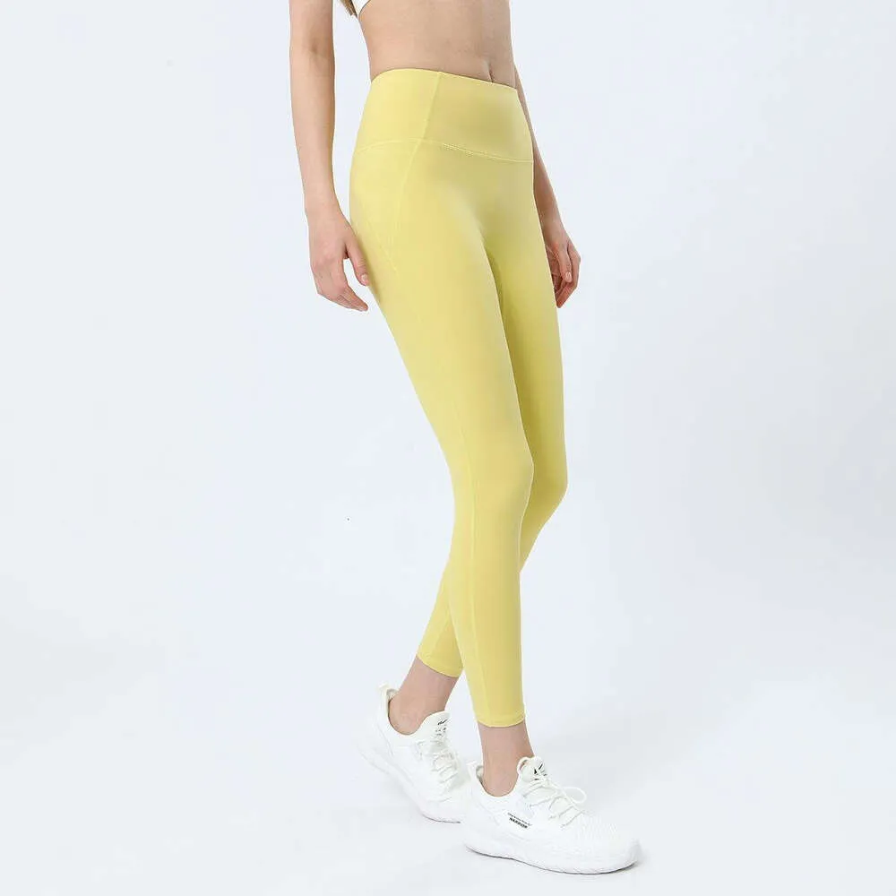 Pantalons de Yoga AL aligner sans porter des sous-vêtements sensation nue sport antibactérien taille haute et collants de Fitness de levage des hanches
