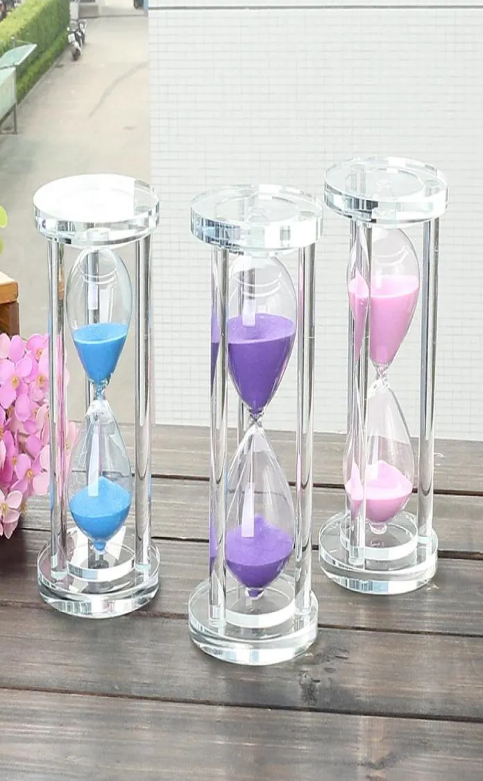 153060 Minuten zylindrische Kristall-Sanduhr Mini-Timer Glashandwerk Valentinstag kreative Geschenke5638144