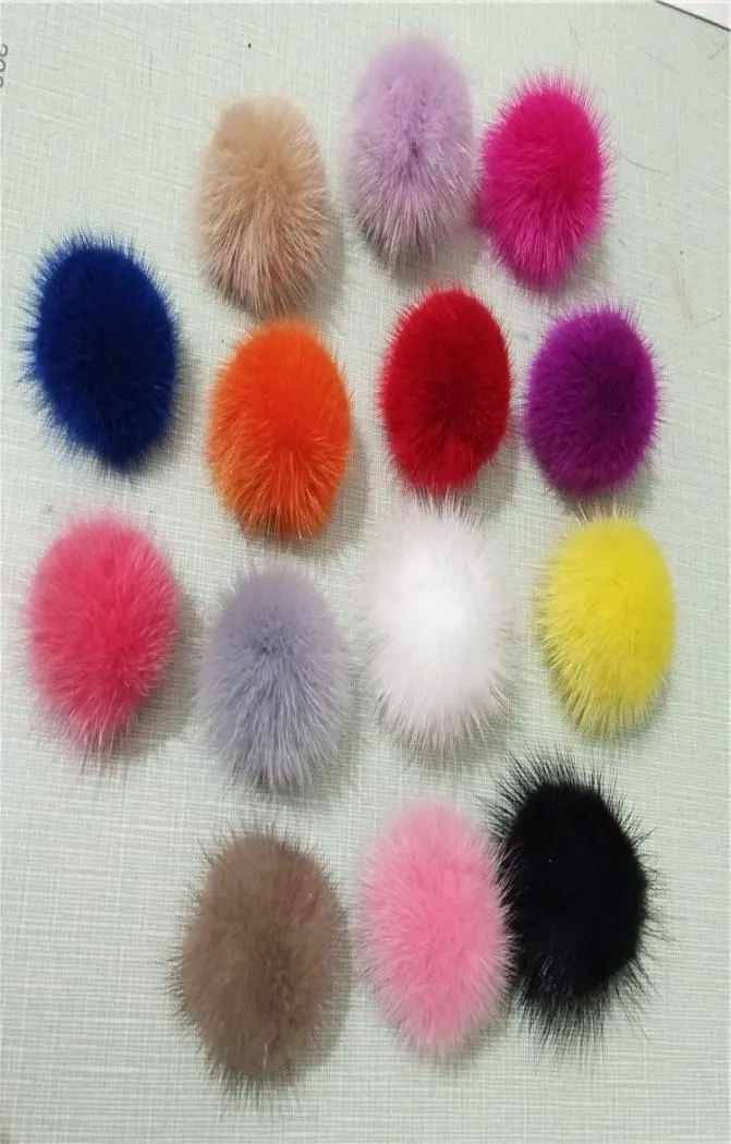 20 pièces 2 pouces fourrure artisanat pompon boule pom pom beaux pompons pour épingles à cheveux nœuds de cheveux clips barrettes ornement accessoires GR1013960859