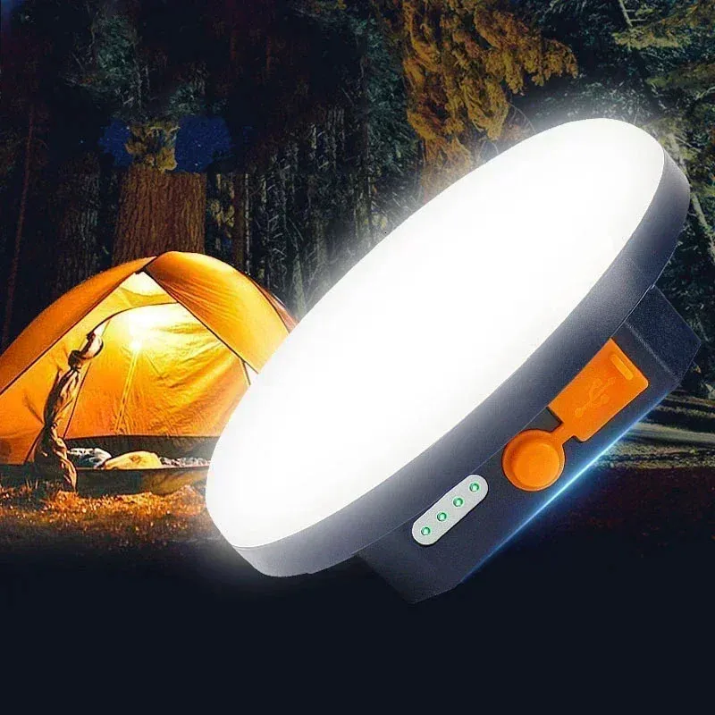 9900mAh LED tente lumière lanterne rechargeable portable d'urgence marché de nuit lumière extérieure camping ampoule lampe lampe de poche maison 240314