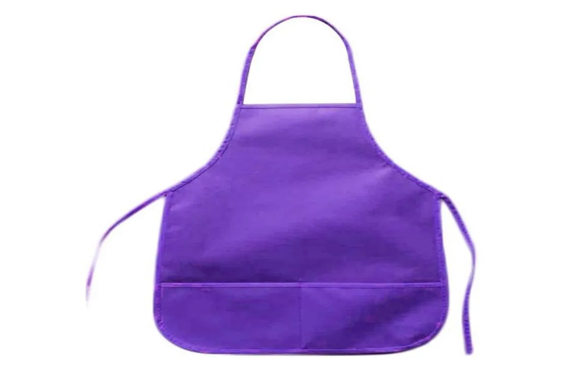 Grembiuli per ragazza Tasche in tessuto per bambini Aula Arti e mestieri Pittura YellowApron2350521