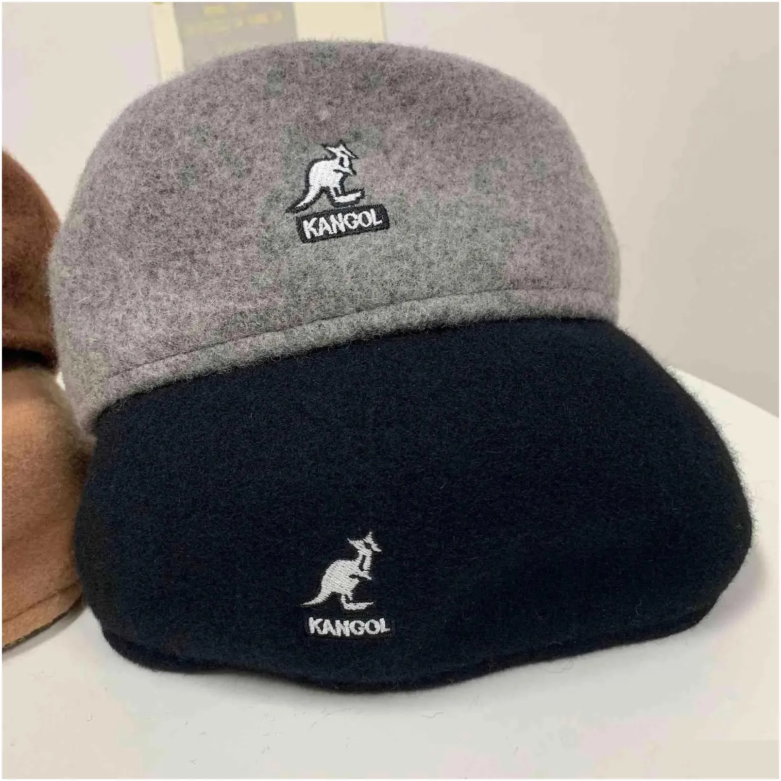 Capes de balle Japonais petite tête circonférence kangol kangaroo bolie de laine anti-uré