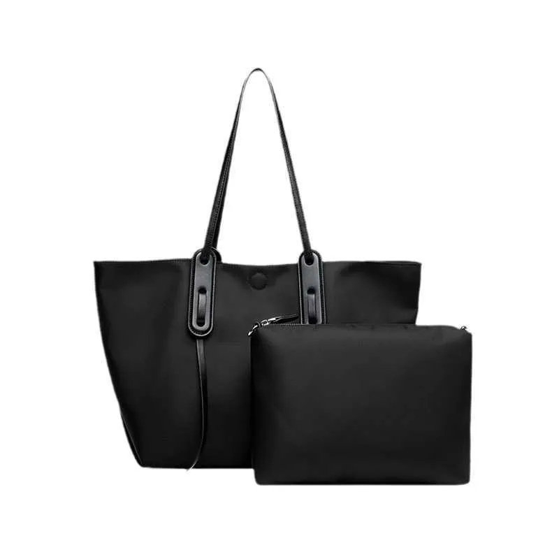 New Tote Bun Mother Bag Women's Big Bag Large Capacity Handheld Shoulder Bag Canvas Waterproof Oxford Cloth Big Bag 240315