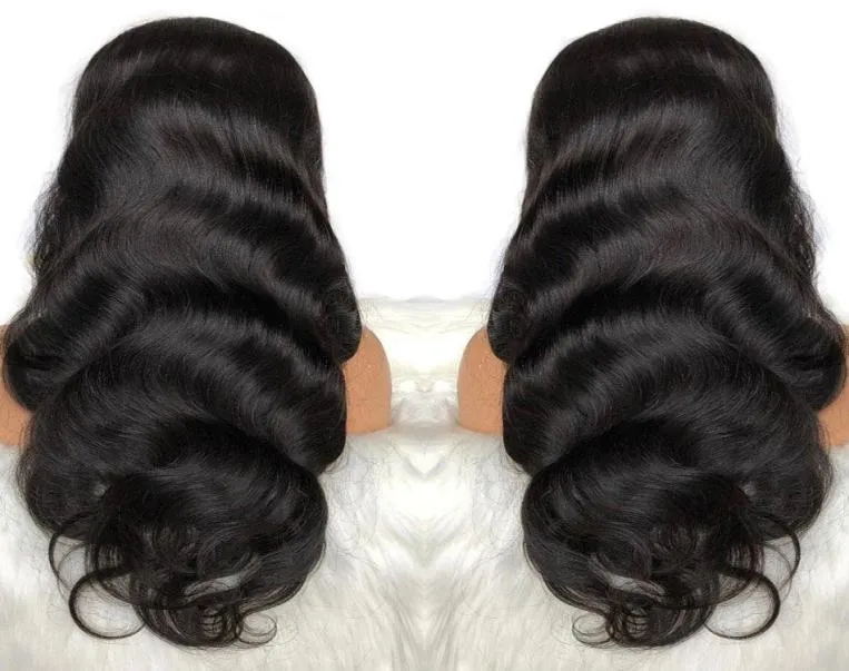 Body Wave 360 ​​Full Spets Frontal Wigs Pre Plucked With Baby Hair Remy Human Hair Wigs Natural For Black Women New9651508