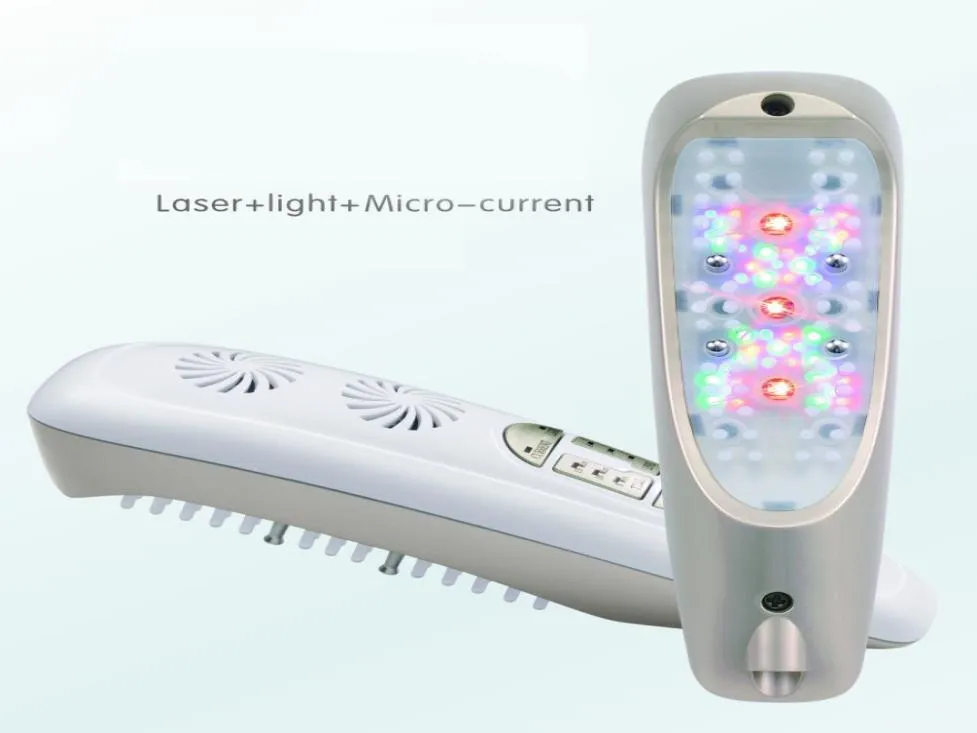 Senaste LED -ljuskam Hårstöd tillväxtborste Anti håravfallsterapi Massager2144865