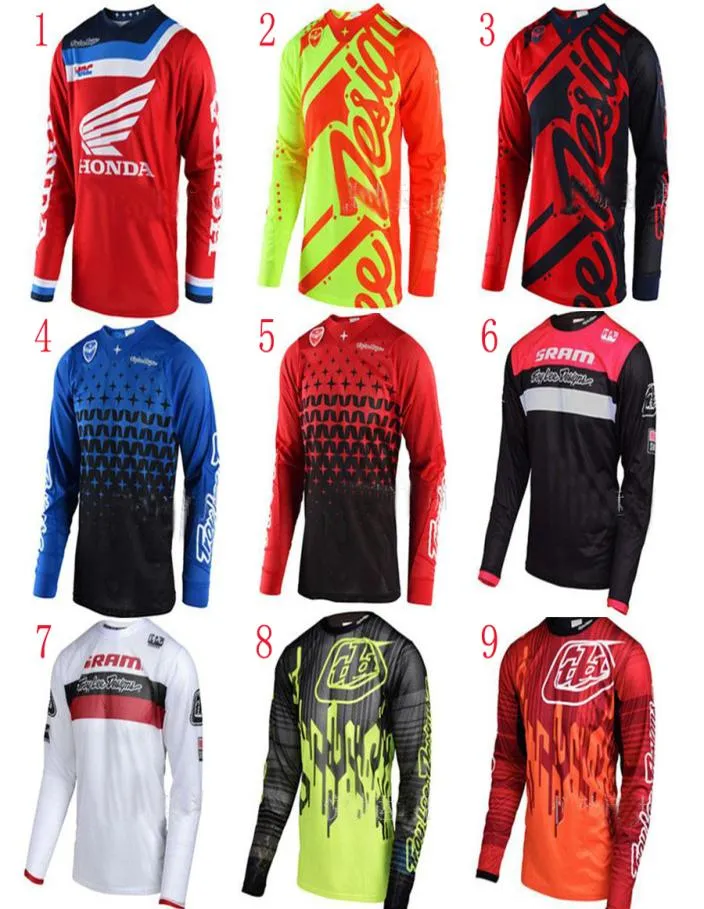 Ree för Motocross Jersey Downhill Perspiration Wicking Tshirts Cross Country Mountain Bike Breattable Jerseys3385765