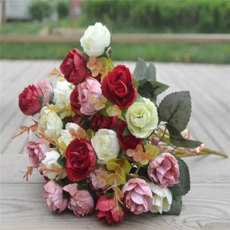 Jedwabny kwiat róży 30 cm1181 cali piwonia ślubne ślubne przyjęcie centralne dekoracja domu sztuczna kwiat headsbu4711903