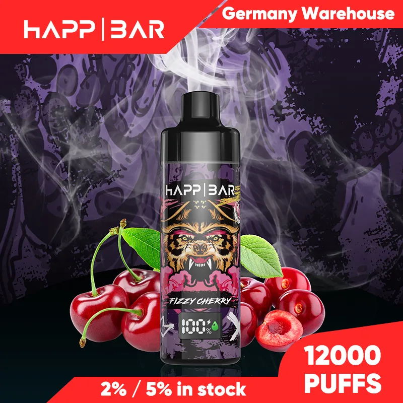 Happ Bar Puff 12000 Vapes usa e getta 12K 650mAh ricaricabile Nic Salt Elqiuid 20ml con batteria e display Ejuice 10 gusti 2% 5% sigarette elettroniche