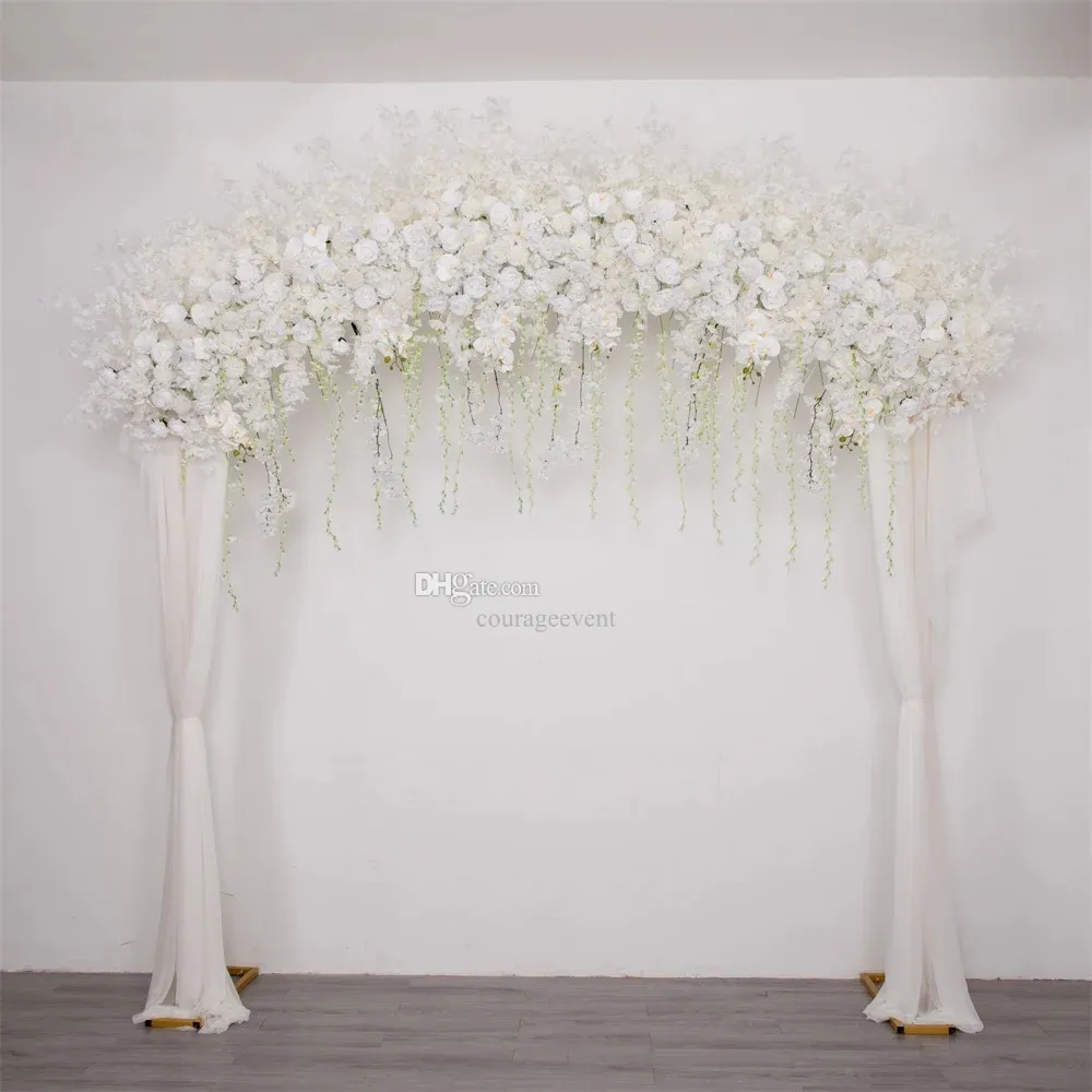 Fondali per feste Deco Metallo Cornice dorata Supporto Decorazione floreale Arco di fiori Sfondo Arco di nozze per forniture di decorazioni di nozze