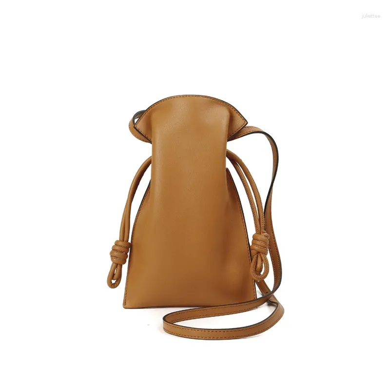 DrawString 2024 Fashion Mini Öppnar fast färg Telefon Bag Bucketbag Shoulder Bag Cossbodybag Office Daily Daily