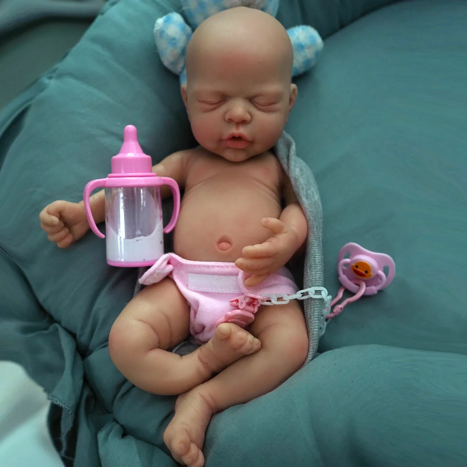 Poupées 12 "Micro Premie Full Full Body Silicone Baby Doll Boy" Liam "Girl" Nova "Reborn Doll Surprise Enfants Antistrices