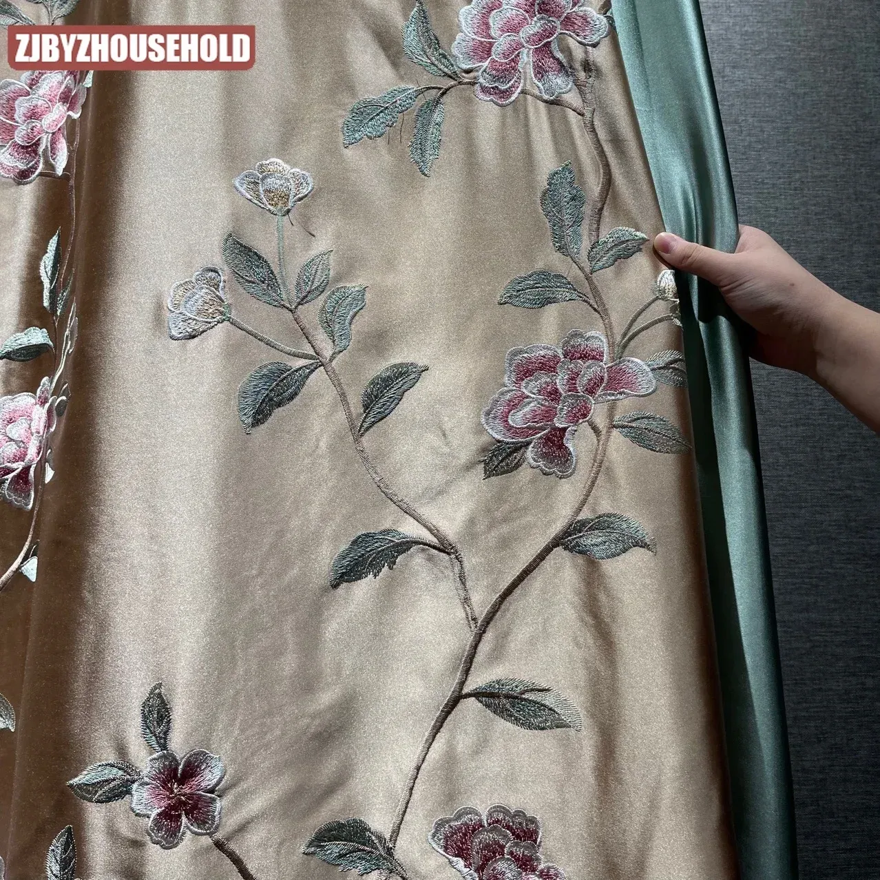 Curtains Highend Luxury New Chinese Classical Embroidery Curtains for Bedroom Living Room Blackout Curtains Custom Finished Products