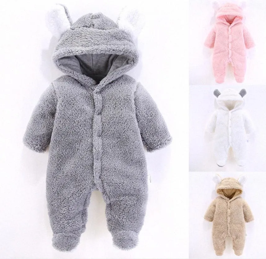 Baby Rompers Autumn Winter Newborn Infant Baby Boy Girl Cotton Romper Knitted Ribbed Jumpsuit Solid Clothes Warm Outfit 2e9s8333585