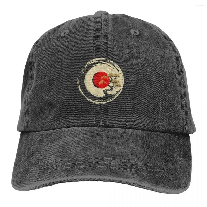 Casquettes de baseball Bonsai Tree en japonais Zen bouddhiste Enso Circle Casquette de baseball Hommes Cowboy Chapeaux Femmes Visière Protection Samouraï