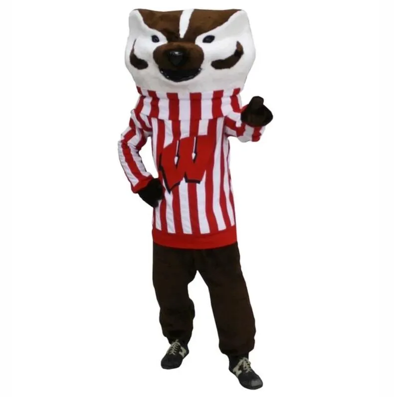 2024 Taille adulte Badger Mascot Costume Halloween Christmas Fancy Party Robe Cartoonfancy Robe Carnival Unisex Adults Tenue