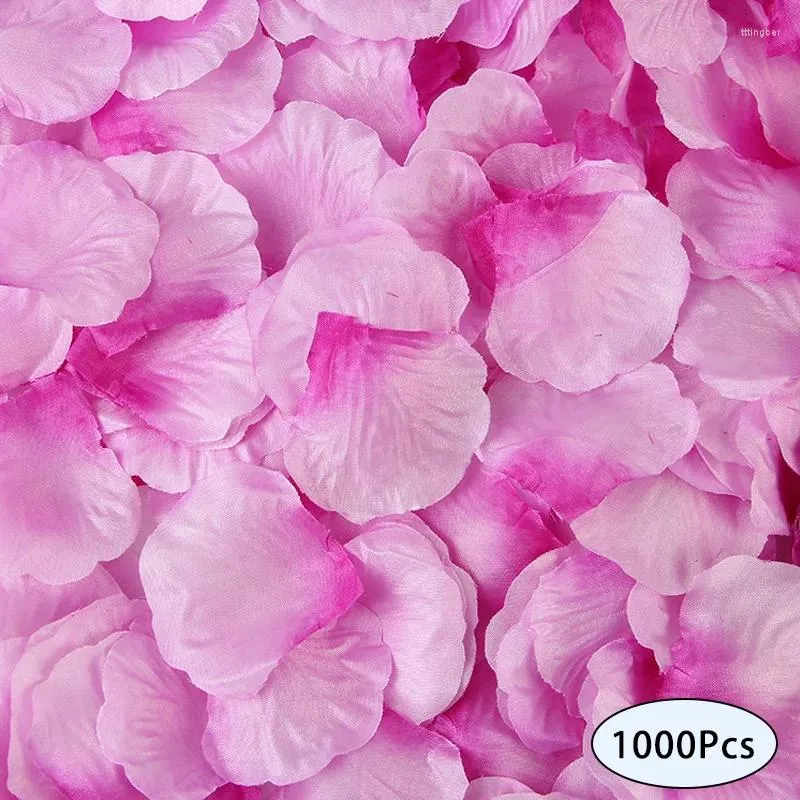 Decorative Flowers 1000pcs Artificial Rose Petals Romantic Night Event Party Favors Decoration Fake Silk Roses Valentine's Day Wedding Venue