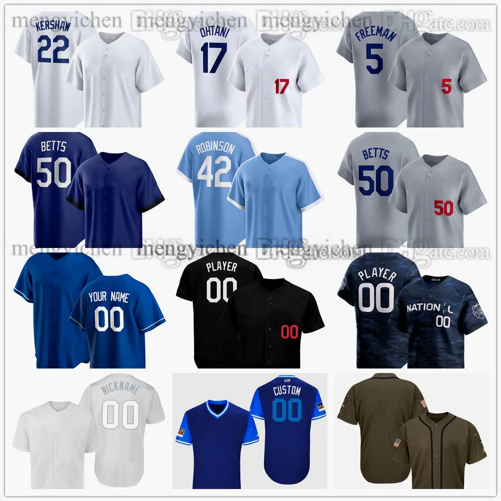 Zszyte 2024 Jersey Jackie 42 Robinson 34 Fernando Valenzuela 31 Mike Piazza 17 Shohei Ohtani 50 Mookie Betts 5 Freddie Freeman 31 Tyler Glasnow 33 Outman