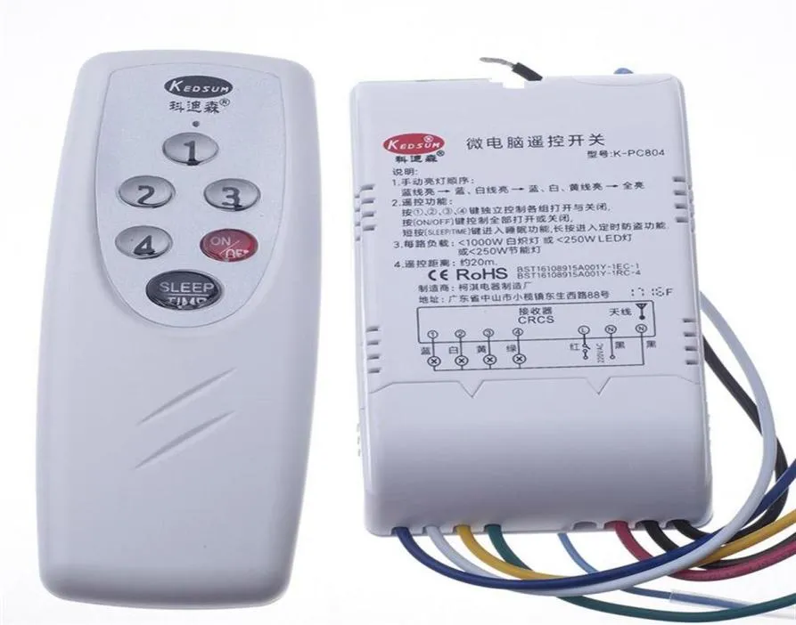 Smart Home Control Kedsum Digital Remote Switch 110V 220V Microcomputer One Two Three Four Ways Optional276u5052568