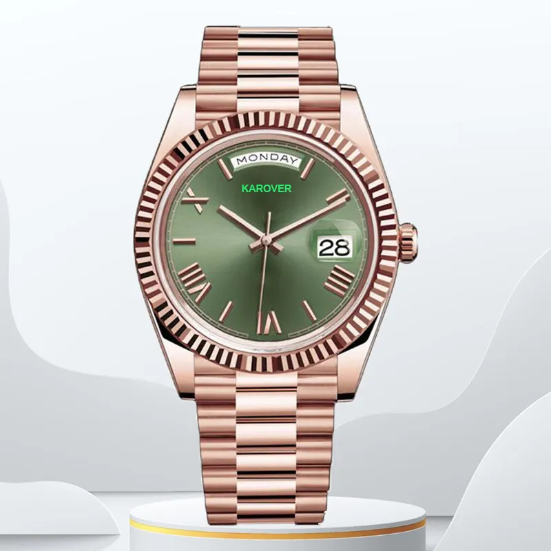 женские часы для мужчин и женщин, высококачественные часы из нержавеющей стали с автоматическим механизмом 36 мм, 40 мм, часы с ремешком, роскошные часы для пар, водонепроницаемые, синие, зеленые наручные часы