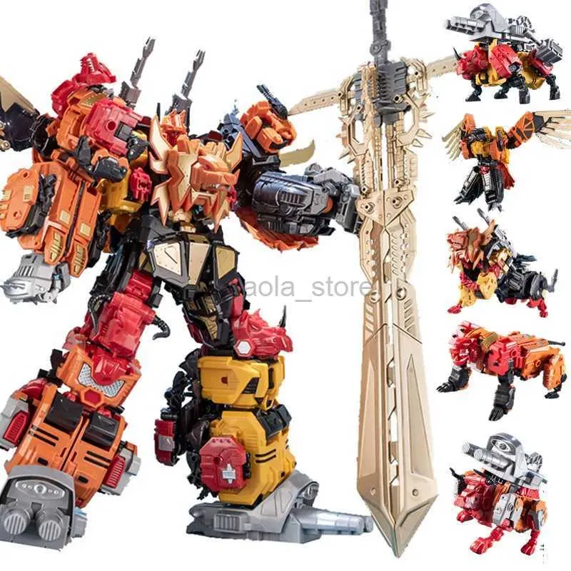 Brinquedos de transformação Robôs Jinbao 5 em 1 45 cm grande transformação Predaking brinquedos Anime Devastator KO G1 Robot Modelo personagem menino crianças presente para crianças 2400315