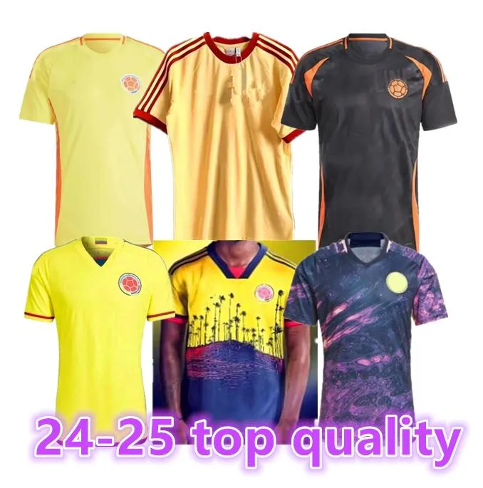 2024 2025 Colombia Away Soccer Jerseys 23 24 25FALCAO JAMES home football shirt CUADRADO National Team men kids kit Camiseta de futbol maillot S-2XL uniform8866