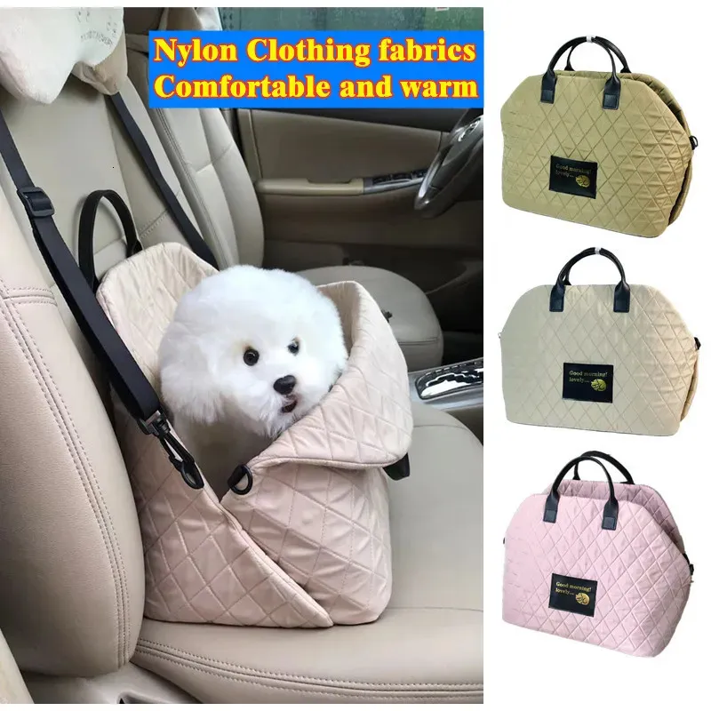 Portable chaud chenil chien sac siège de voiture contrôle antidérapant chien s sûr chiot chat lit pour animaux de compagnie Chihuahua produits pour animaux de compagnie 240309