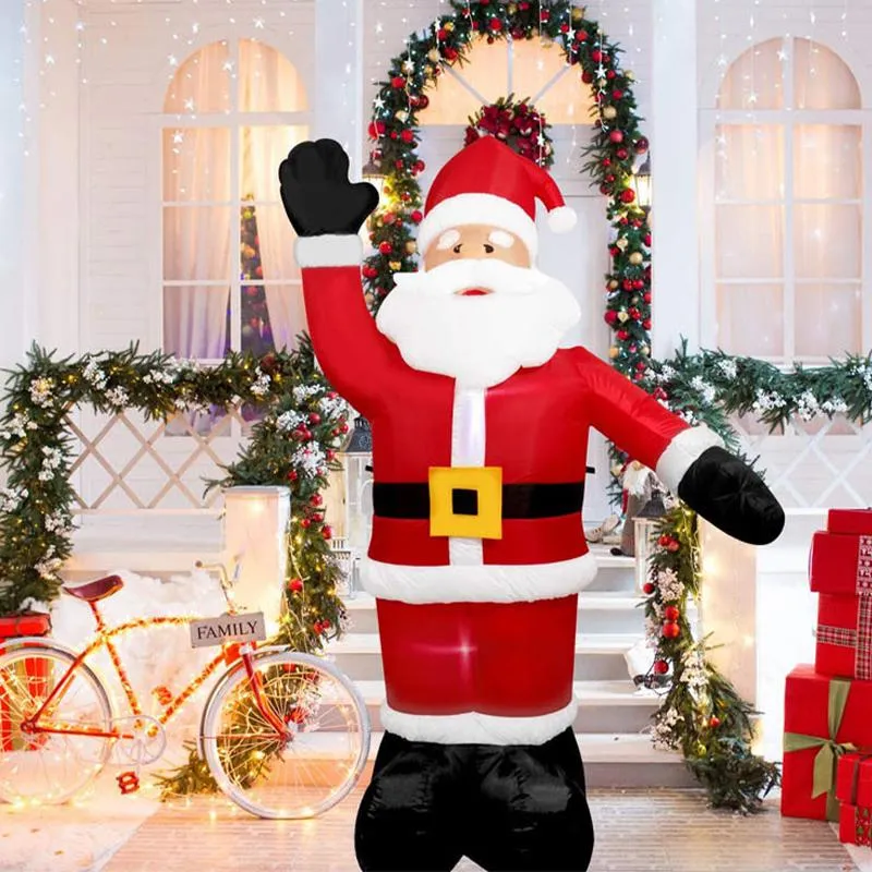 Christmas Decorations 8FT/2.4M Inflatable Santa Claus Glowing Outdoor LED  Party Year 2023 221109