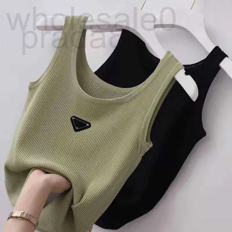 Women's Tanks & Camis designer High quality Knits Top tees T Shirts fashion temperament knitted Embroidery Knitted Vest Sleeveless Pullover Womens Sport Tops AMAR