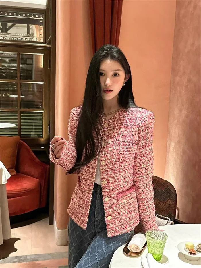 Chan 2024 High-End CCC neue Jacke Designerkleidung Damenjacken Damen Damenmantel Designerjacke Damenmäntel Designer Damen Ketten-Tweedjacke Muttertagsgeschenk