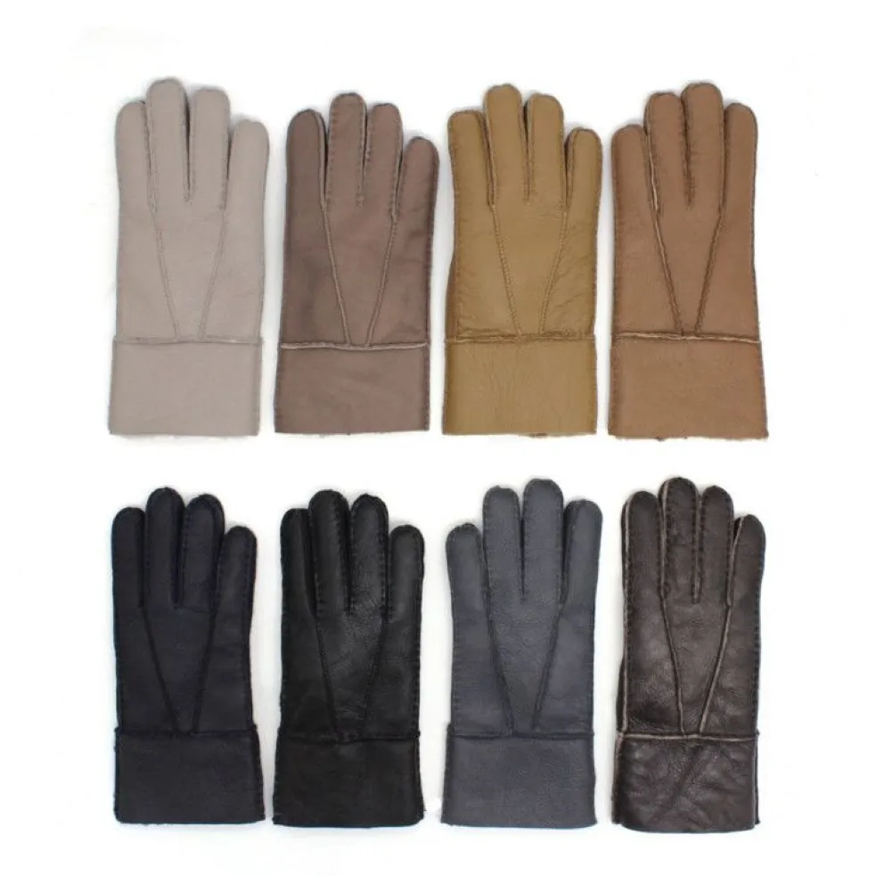 Classic men new 100% leather gloves high quality wool gloves in multiple colors 3016