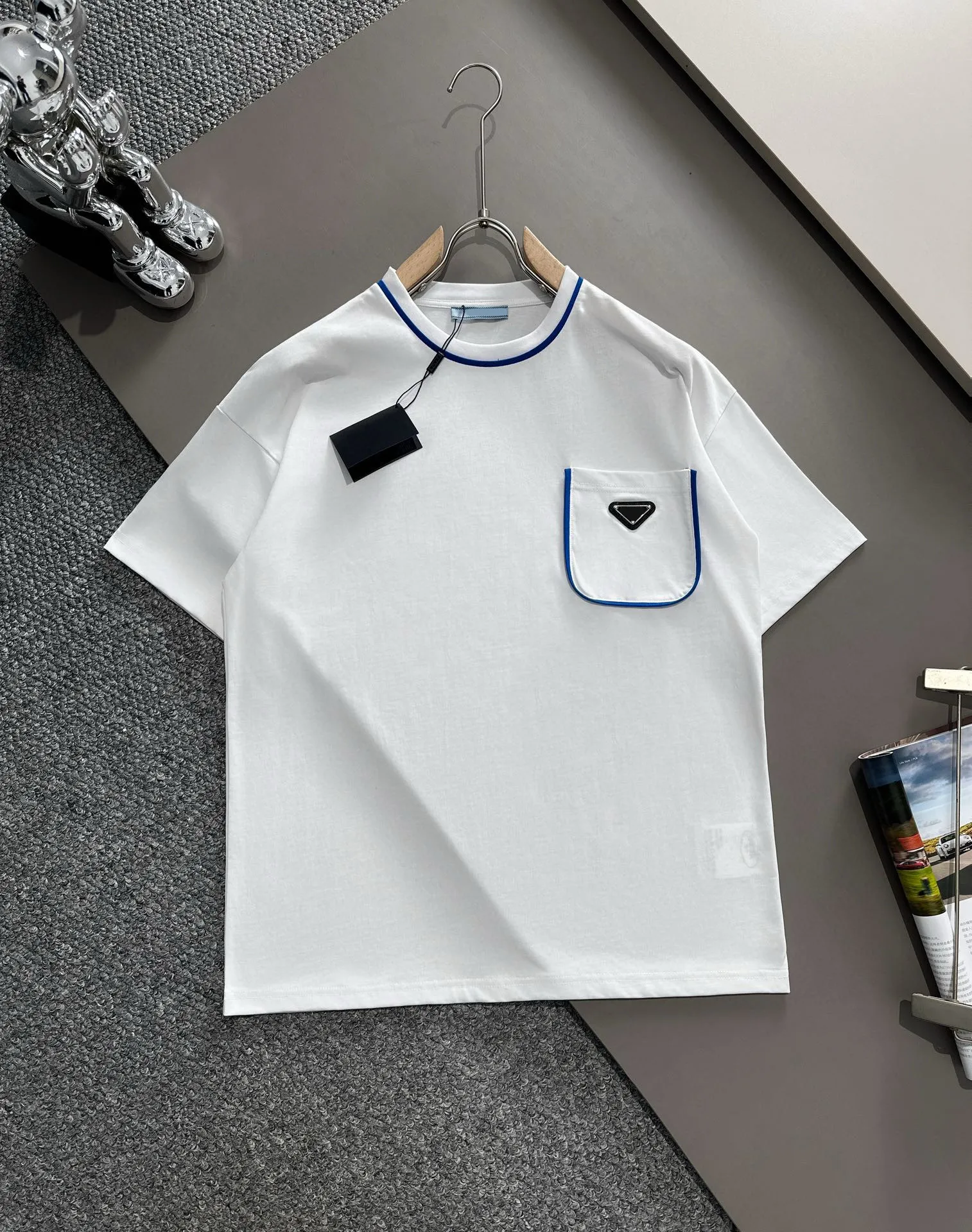 Camisetas Plus para hombre Camisetas Polos Cuello redondo bordado y estampado estilo polar ropa de verano con algodón puro callejero 62f