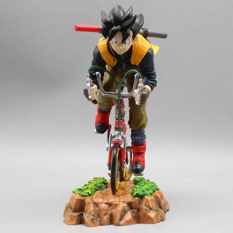 Figury zabawek akcji 20,5 cm Z Son Goku Cycling Anime Figures Pvc Figure FITURE FOR COORCER SUPER SAIYAN DBZ Model Doll