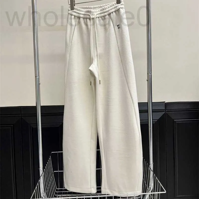 Spodnie damskie Capris Designer 24 Early Spring New Nanyou miu swobodna wszechstronna litera haftowany elastyczne sznurka