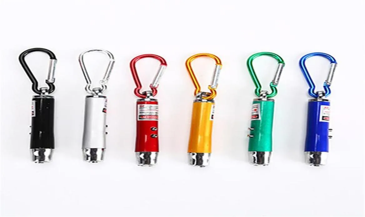 LED porte-clés lampe de poche Mini lampes de poche 3 en 1 LED pointeur de lumière laser Mini torche lampe de poche porte-clés détecteur d'argent Lighta155413466