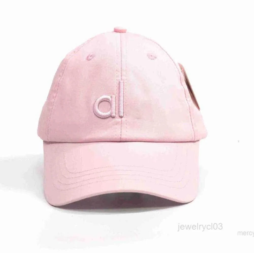 Designer Al Yoga Ball Cap Baseball Hat Fashion Summer Women Versatile Big Head Surround Show Face Small Sunvisor Wear Duck Tongue Pink2023TGYI