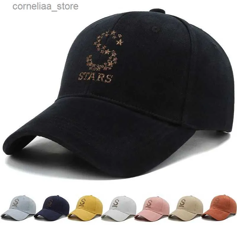 Ball Caps Men Casual Sport Fashion Sun Hats Kobiety bawełniane gwiazdy haftowe czapkę baseballową ochronę przeciwsłoneczną snapback czapkę haty240315