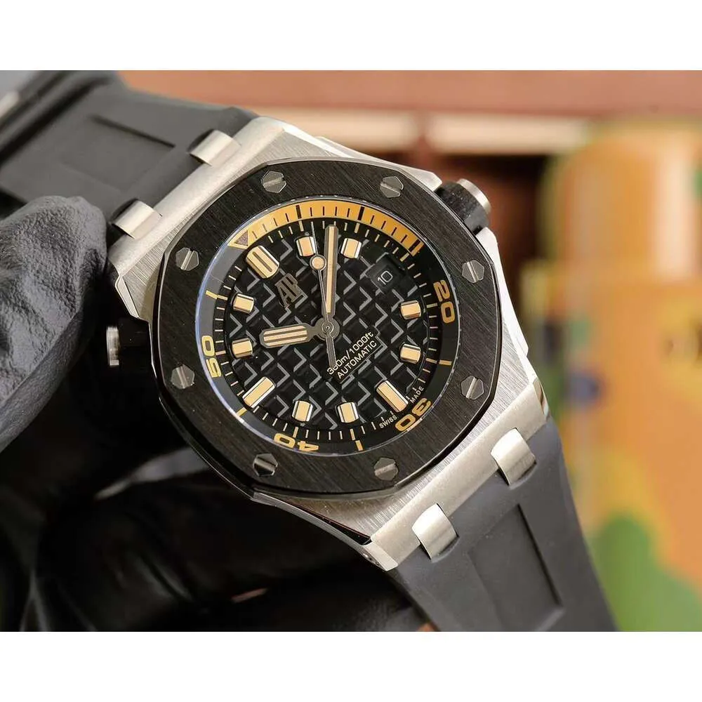 superclone automatisch horloge voor mannen horloge Hoge kwaliteit aps klassiek herenhorloge ap 15710 auto polshorloge 42 mm relgio super colone mechanisch uurwerk terug transp AUAN