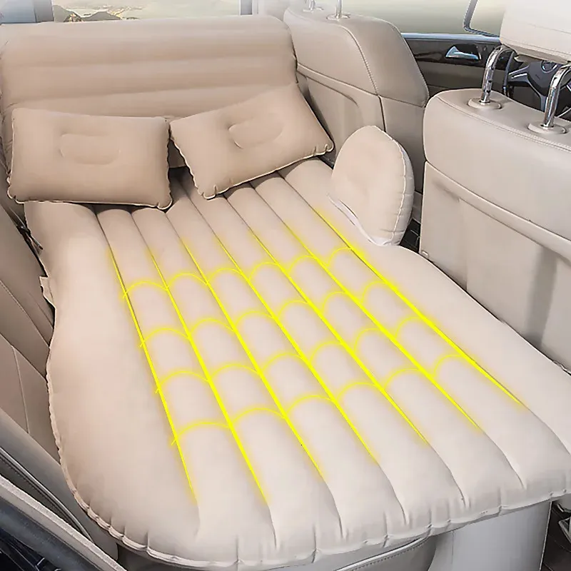 Lit gonflable de matelas de voyage d'air de voiture universel pour le siège arrière tapis de Camping extérieur d'oreiller de canapé multifonctionnel avec 240311