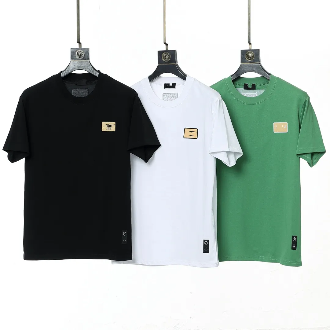 Chemises pour hommes T-shirt en coton avec broderie abeille et couronne chemise courte d'été hommes marque vêtements confortable de haute qualité mâle J3T9