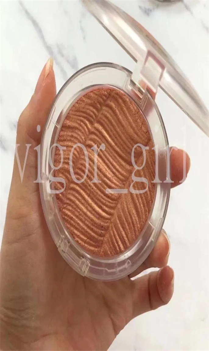 Lyxmärke Clear Frosted Highlighters Champagne och Rose Gold 2Color Girl Face Makeup Brozers med hög kvalitet8043774