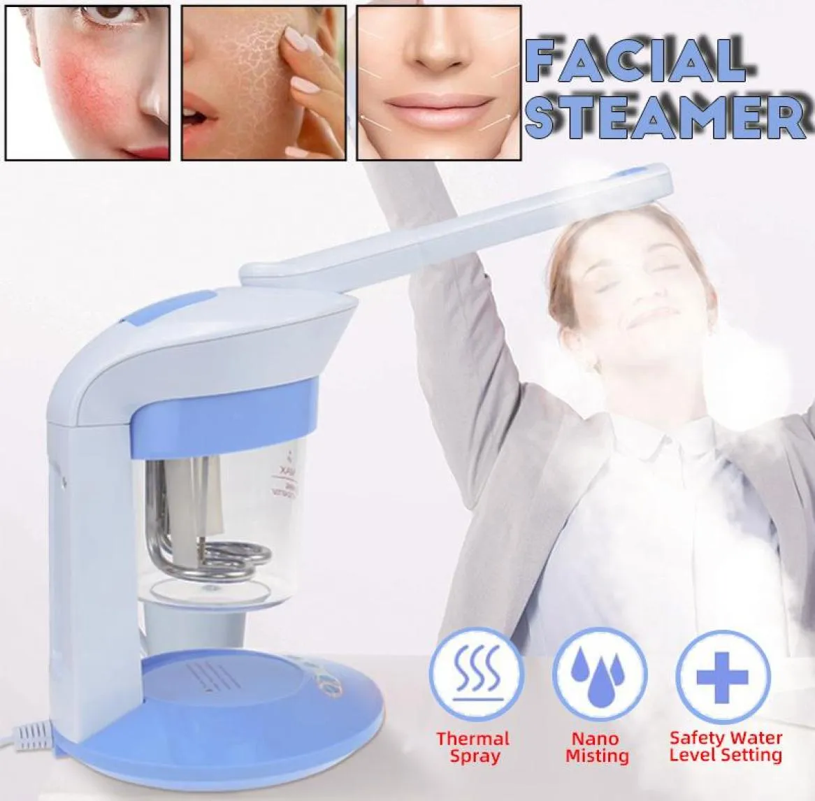 Deep Cleaning Facial Cleaner Beauty Face Steaming Device Facial Steamer Machine Facial Thermal Sprayer Skin Care Tool3841257