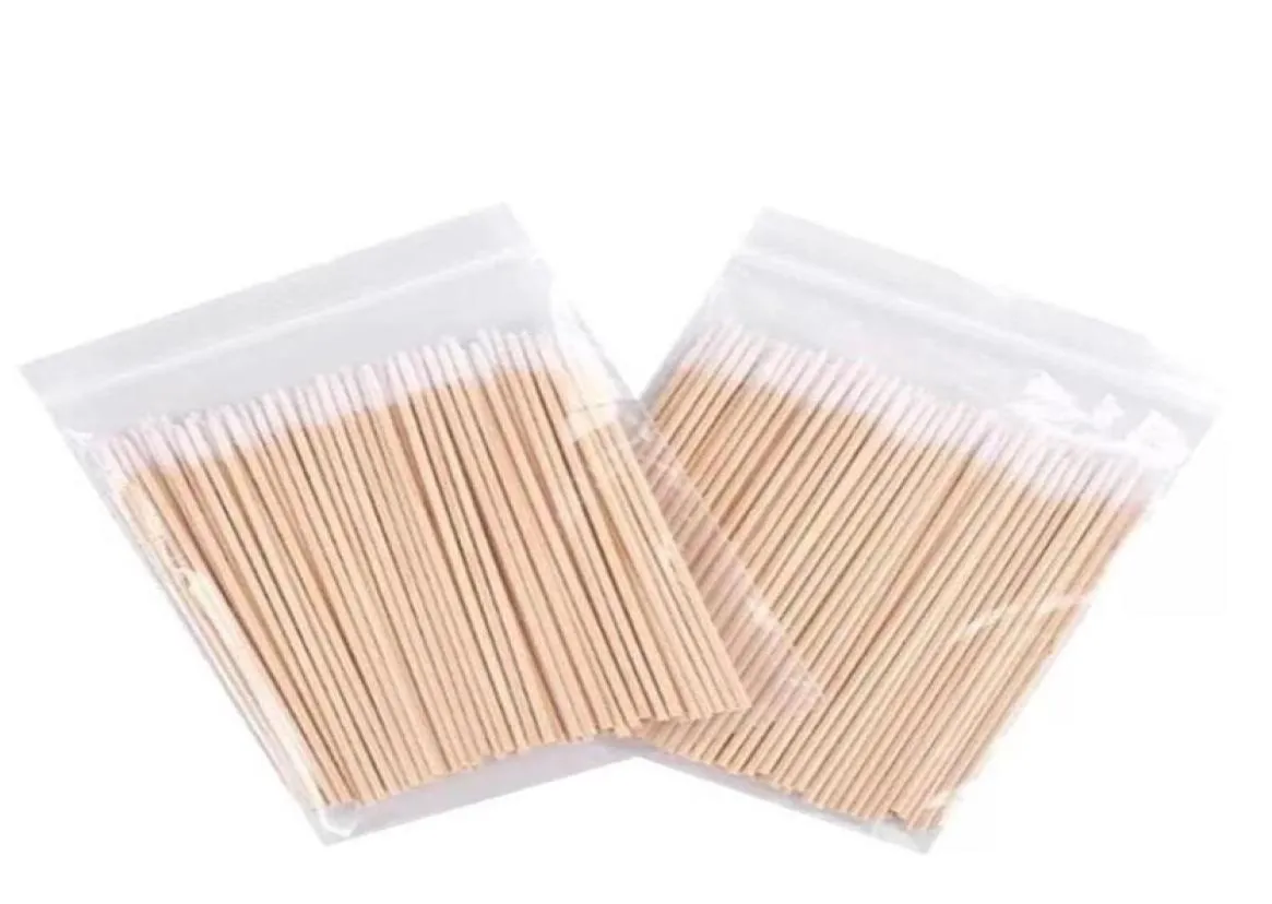 Süngerler Aplikatörler Pamuk 100 PCS Tek Kullanımlık Ultrastal Swab Lint Mikro Fırçalar Ahşap Tomurcuklar Swabs Kirpik Uzatma Yapıştırıcı Re4636650