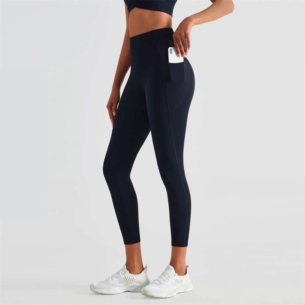 Lu Pant Align Lemon Fiess Haute Poche Sans Couture Femmes Taille Pantalon De Yoga Push Ups Leggings De Sport Serrés Plus La Taille Stretch Gym Sportswear wea