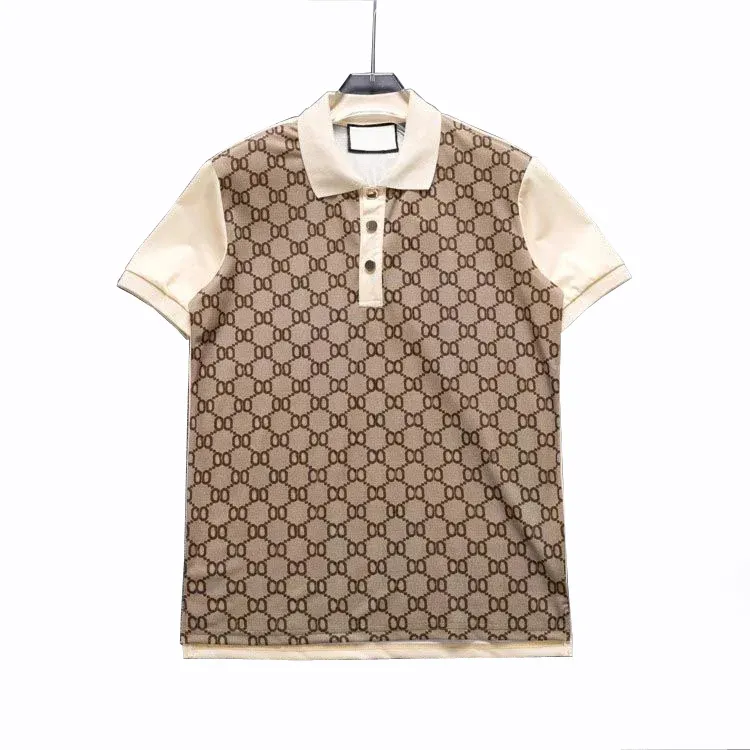 Marque d'été vêtements chemises de créateur hommes Polo décontracté mode serpent abeille impression broderie t-shirt haute rue hommes Polos