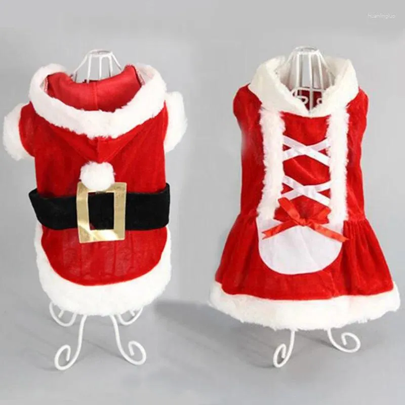 Hundkläder xxs-l julkläder husdjur väst skjorta vinter klänning varm kappjacka kläder för små hundar chihuahua Yorkshire