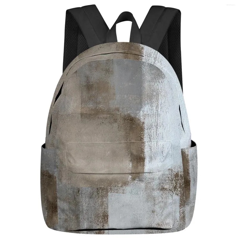 Zaino Taupe Modern Abstract Art Donna Uomo Zaini Scuola da viaggio impermeabile per studenti Ragazzi Ragazze Laptop Book Pack Mochilas