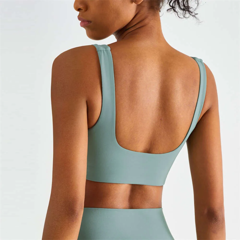 Lu Align Lemon Bra High Lycra Sports Femmes Impact Fiess Bralette Col Carré Gym Entraînement Crop Top Running Yoga Gilet Push Up Rembourré Underwea