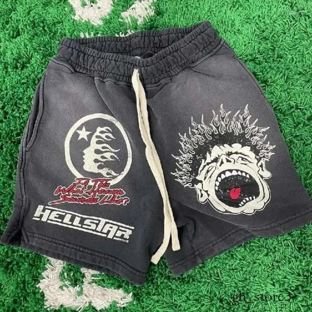 Hellstar Shorts Męskie szorty 2023SS Hellstar Tee Studios brzmi jak niebo mężczyzn Kobiety Kobiety Wysokawe Brechy Breeess Hell Star Shorts 517